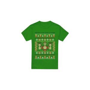 Iron Man Mens Christmas Sweater T-Shirt / Kelly Green